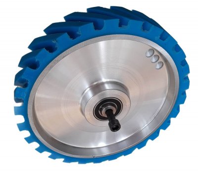 350mm – 14″ Belt Grinder Contact Wheel Serrated Urethane