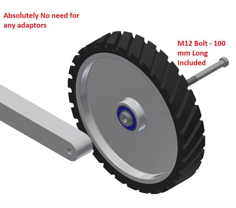 8" 200mm Serrated Rubber Bearing Contact Polishing Wheel for Belt Sander Grinder 