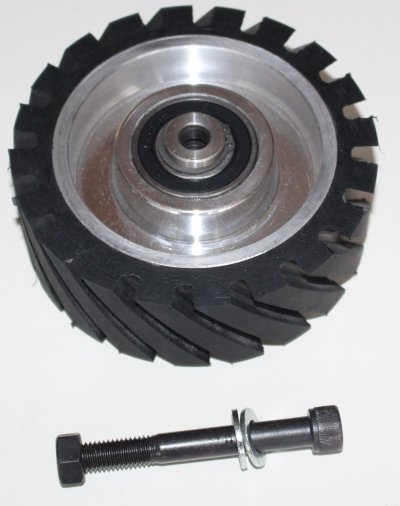 Belt Grinder-6″ /150 mm- Contact Wheel Serrated Rubber-50 mm Wide +Adapter