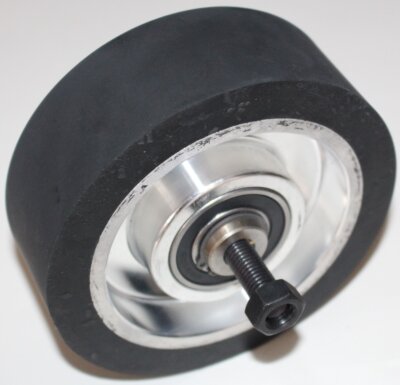 Belt Grinder-6″ /150 mm- Contact Wheel Smooth (Solid) Rubber-50 mm Wide +Adapter