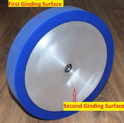 PATENDED  Professional Grade 300 mm/12 inch- Urethane -Contact Wheel – Smooth (Solid) Rubber-50 mm Wide