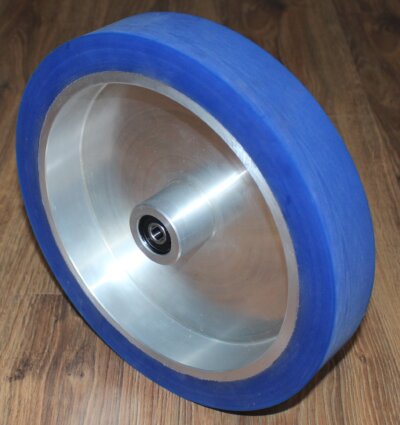 PATENDED  Professional Grade 300 mm/12 inch- Urethane -Contact Wheel – Smooth (Solid) Rubber-50 mm Wide