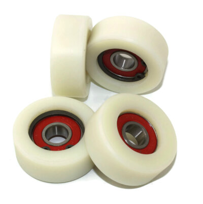 (40-16-10)  Nylon Roller – 40mm Diameter – 16mm Wide – 10mm Bearing / 30 kg Load Capacity (A set of 4 Rollers)