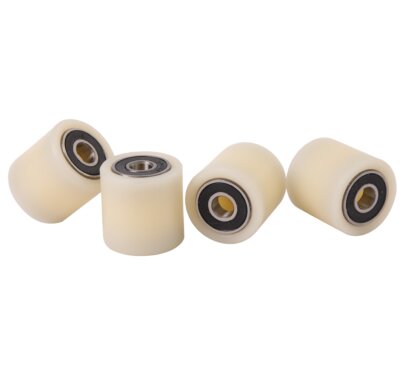 (30-30-8)  Nylon Roller – 30mm Diameter – 30mm Wide – 8mm Bearing / 30 kg Load Capacity (A set of 4 Rollers)