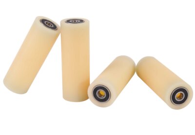 (40-100-10)  Nylon Roller – 40mm Diameter – 100mm Wide – 10mm Bearing / 40 kg Load Capacity (A set of 4 Rollers)