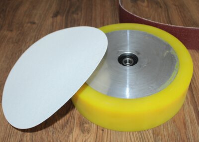 PATENDED  Professional Grade 200 mm/8 inch- Urethane -Contact Wheel – Smooth (Solid) Rubber-50 mm Wide